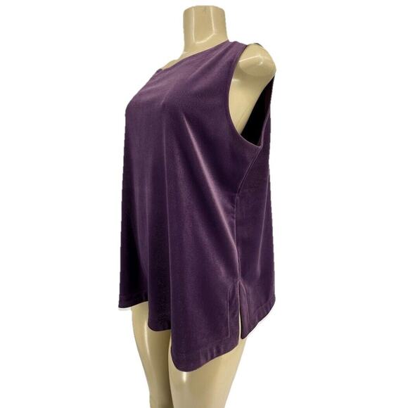 J. Jill Wearever Collection Women Medium Petite Pullover Velour Top 44-11 - Picture 2 of 7